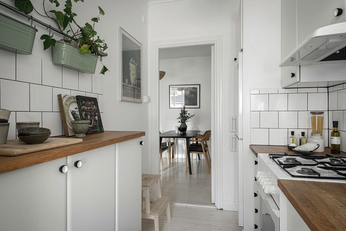 Мастер класс по декорированию белого пространства: квартира в Стокгольме (44 кв. м)