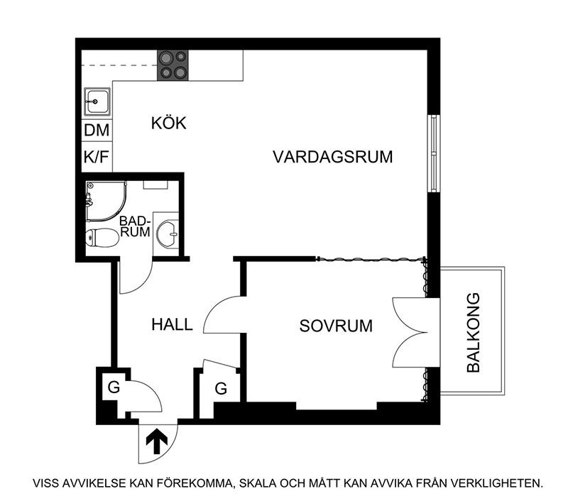 Небольшая, но стильная квартира с классическими нотками и спальней за шторкой (46 кв. м)