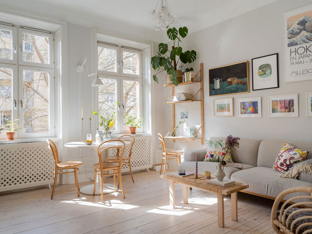 Небольшая квартира с ярким летним настроением в Стокгольме
