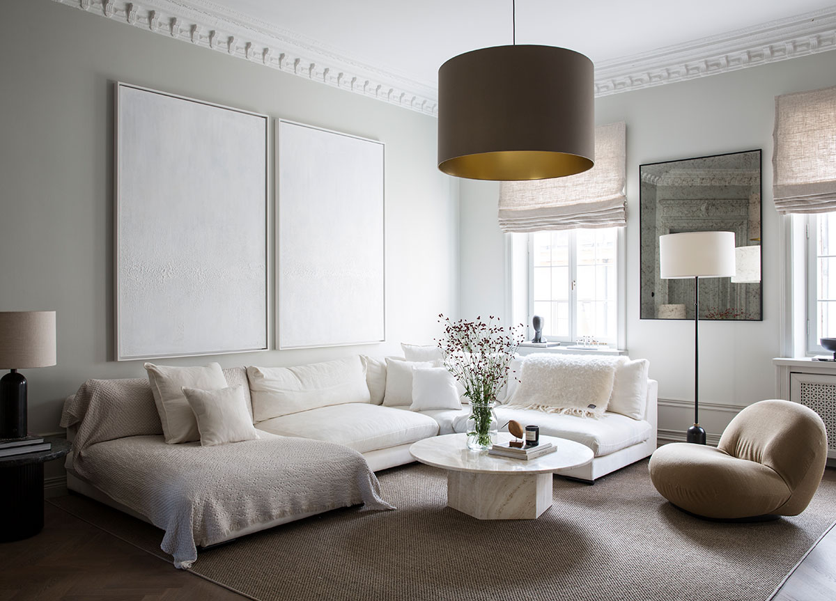 Дома как в бутик отеле: элегантные апартаменты дизайнера в Стокгольме