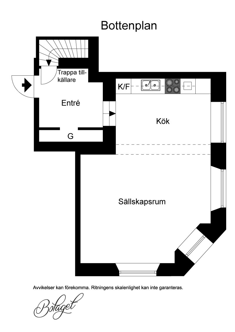 Маленькая квартира студента в помещении бывшего магазина в Мальмё (38 кв. м)