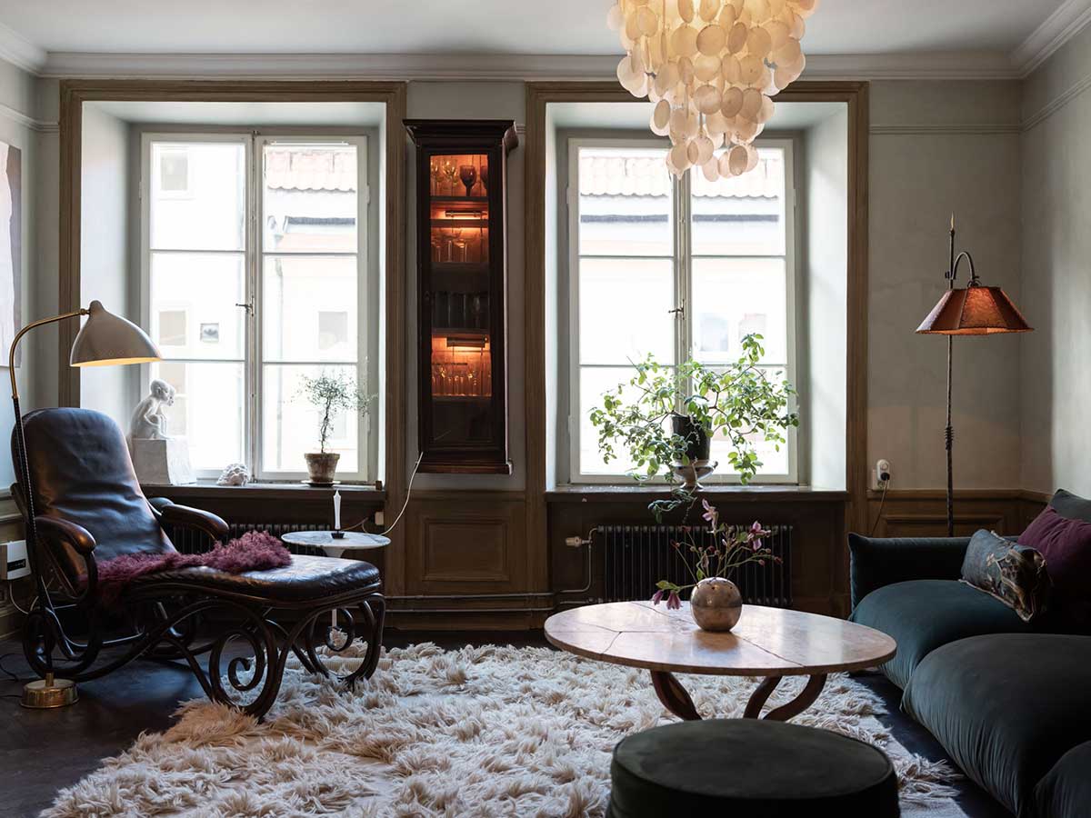 Атмосферная квартира с винтажным характером в доме 18 века в Стокгольме (95 кв. м)