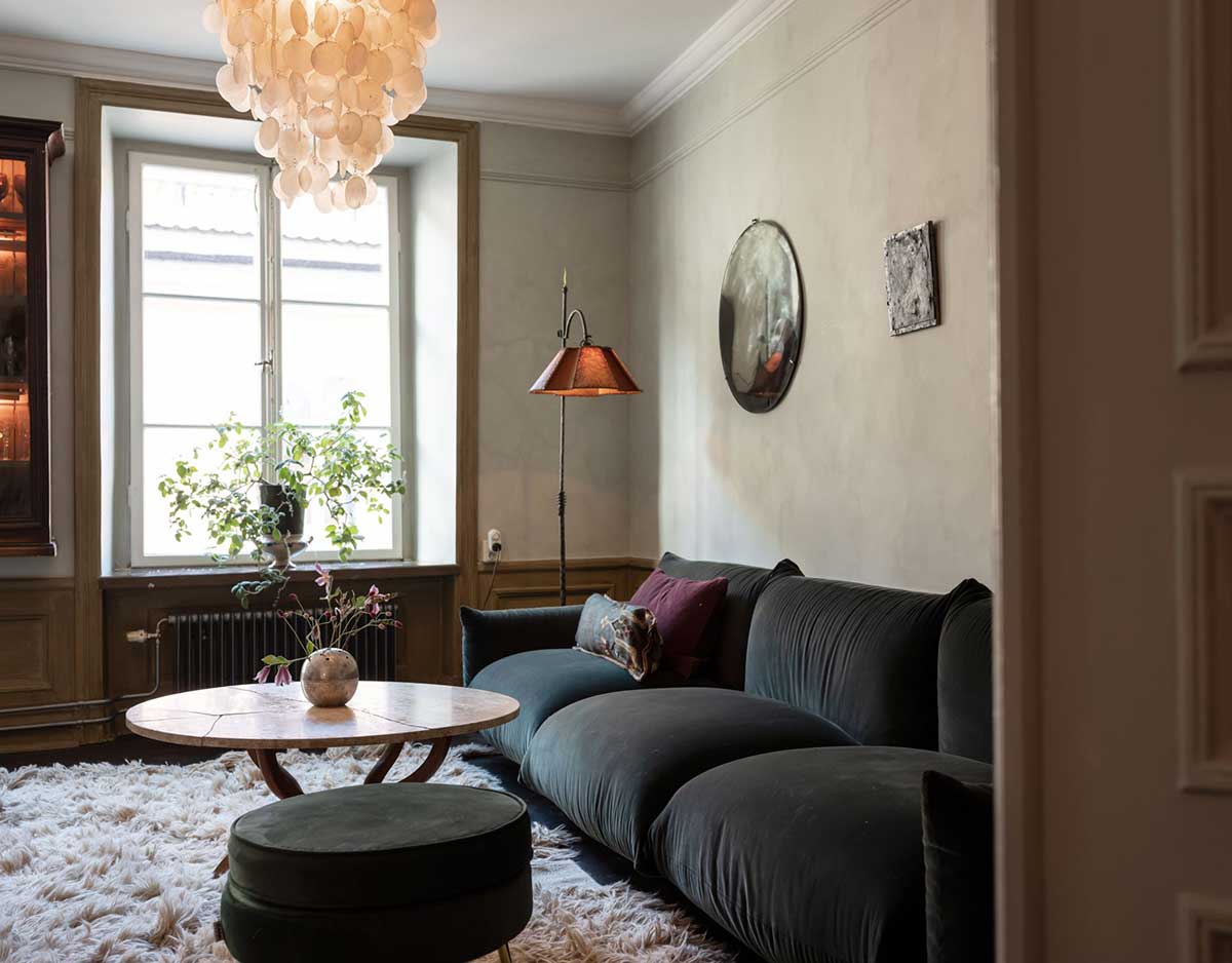 Атмосферная квартира с винтажным характером в доме 18 века в Стокгольме (95 кв. м)
