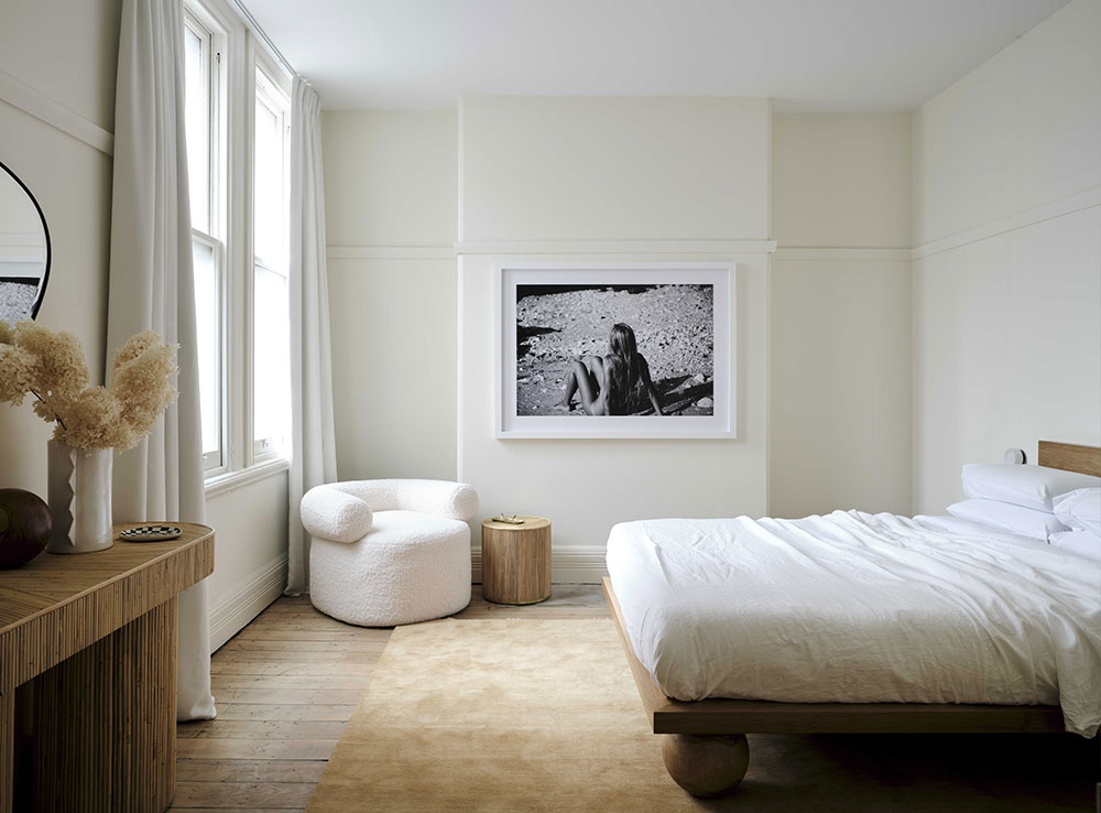 Белая минималистичная квартира для сдачи в аренду в Сиднее