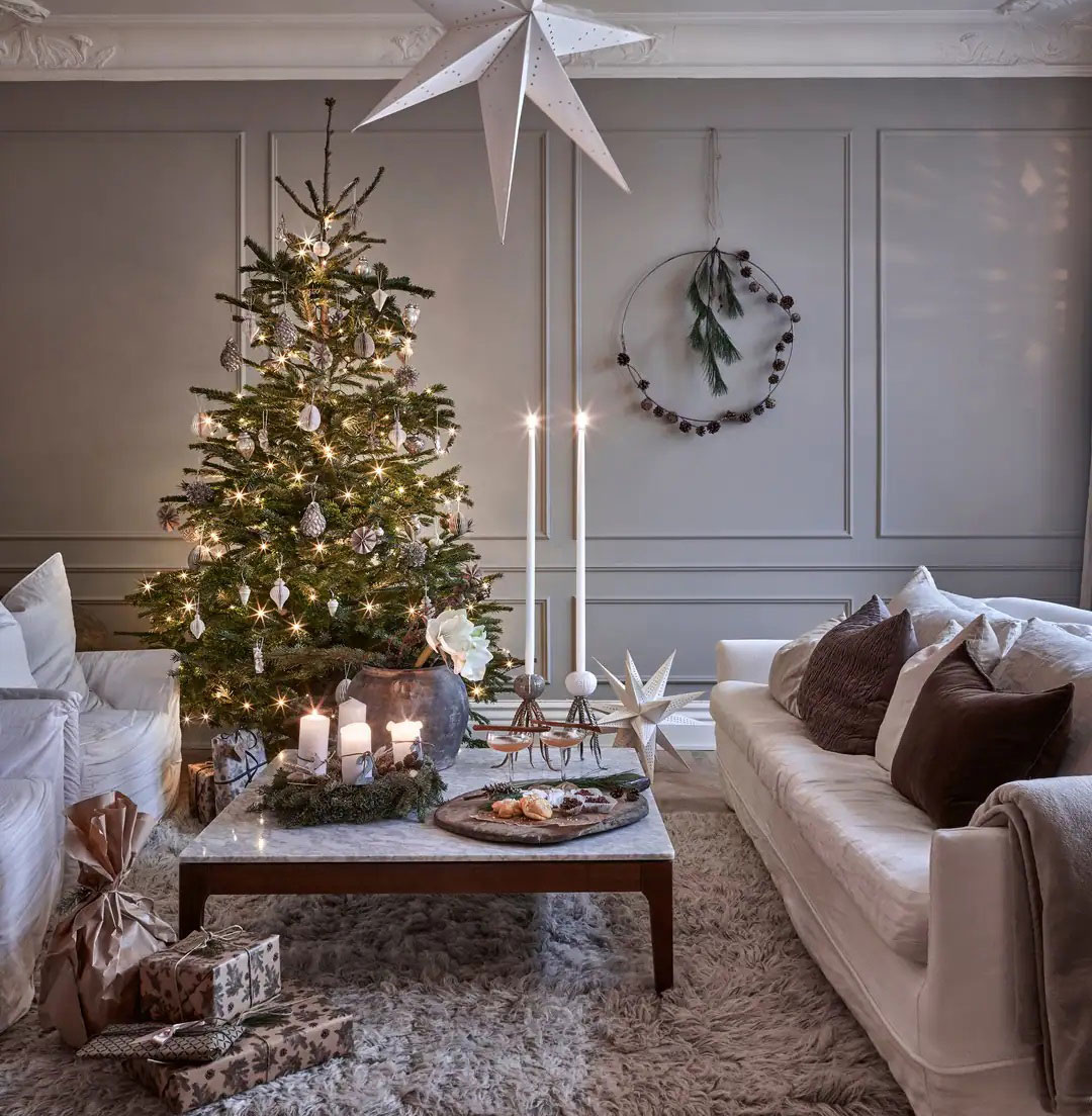Современная классика и Рождество: элегантная квартира в Хельсингборге