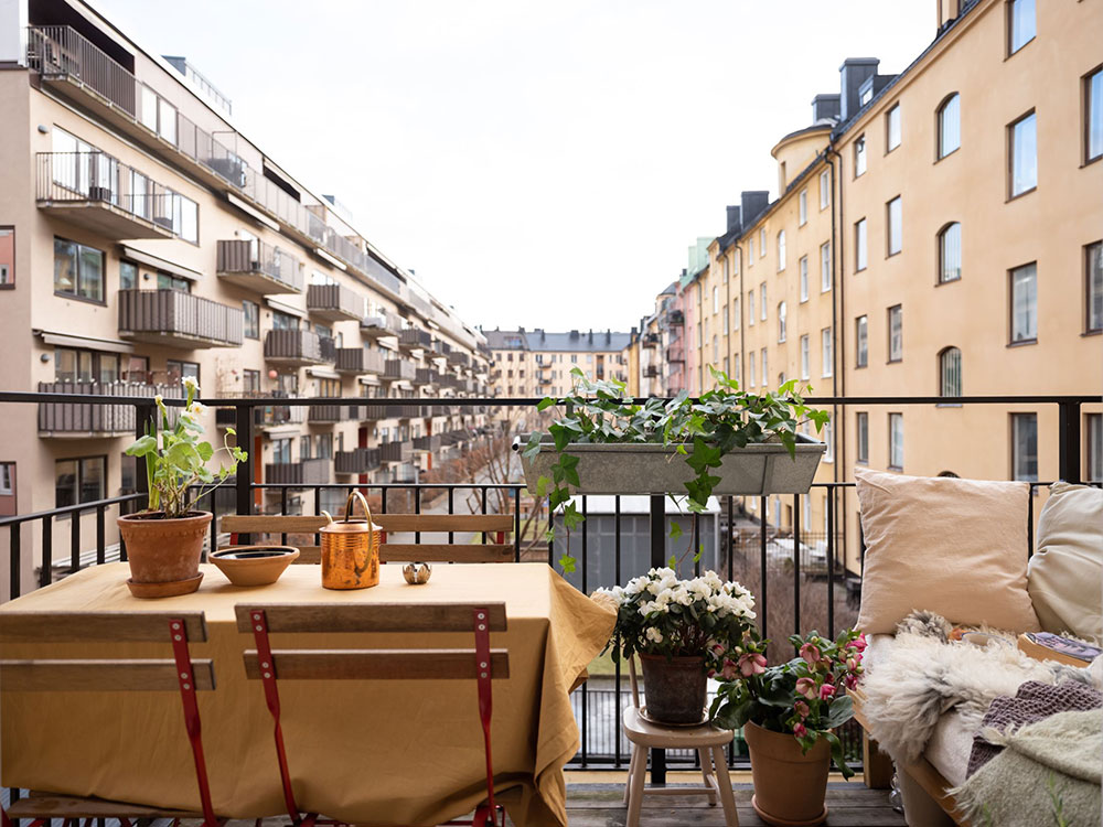 Натуральность и винтаж: душевная квартира в Стокгольме (69 кв. м)