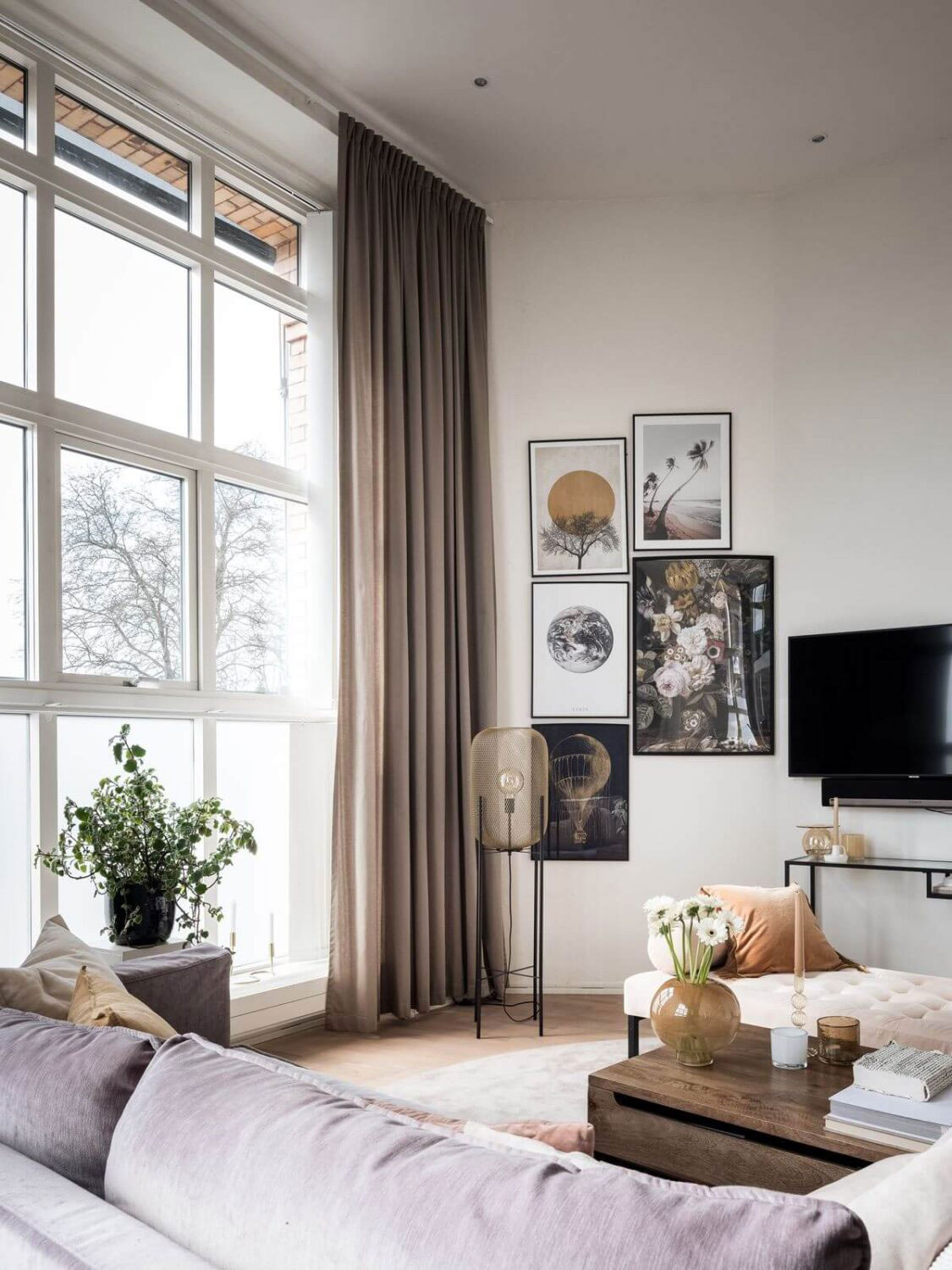 Арка и второй свет: необычная квартира в Швеции (67 кв. м)