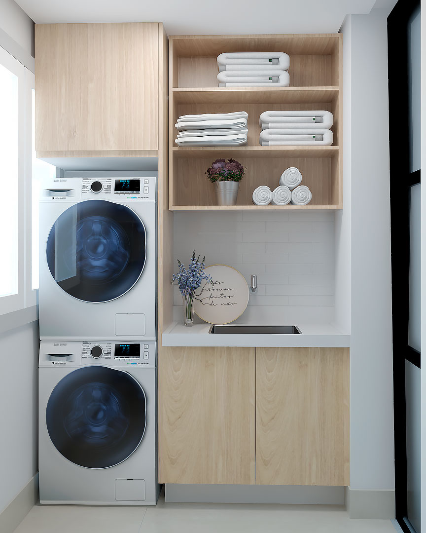 Great ideas for placing washing machine in studio apartment - PUFIK.  Beautiful Interiors. Online Magazine